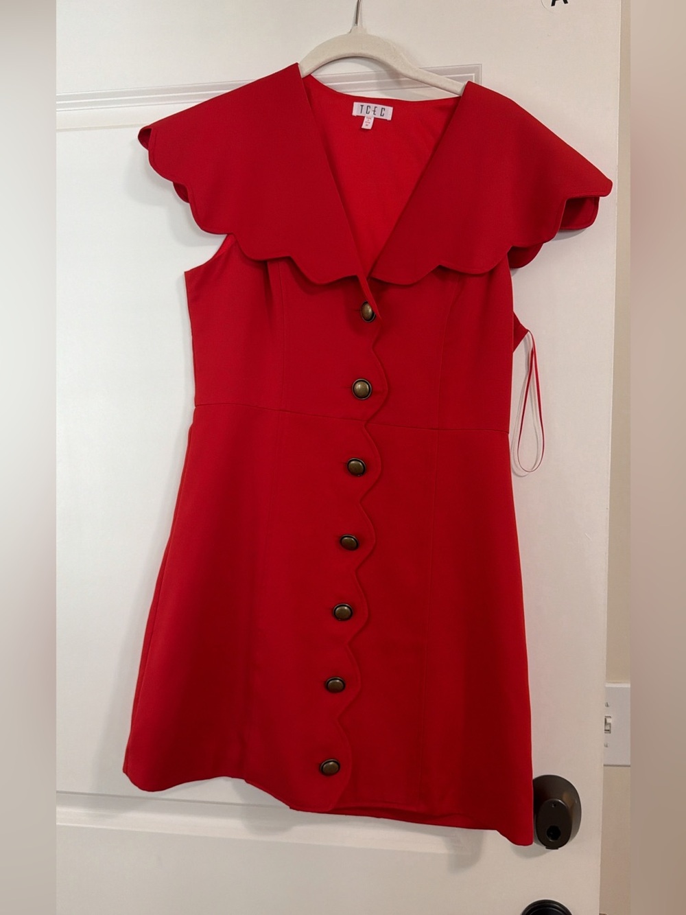 TCEC button down red dress